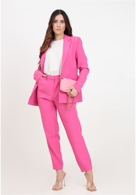 Fuchsia women's trousers with elastic on the bottom ONLY | 15311117Raspberry Rose